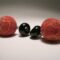 Cufflinks with sponge coral and onyx