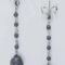 Silver earrings with grey pearls and hematite
