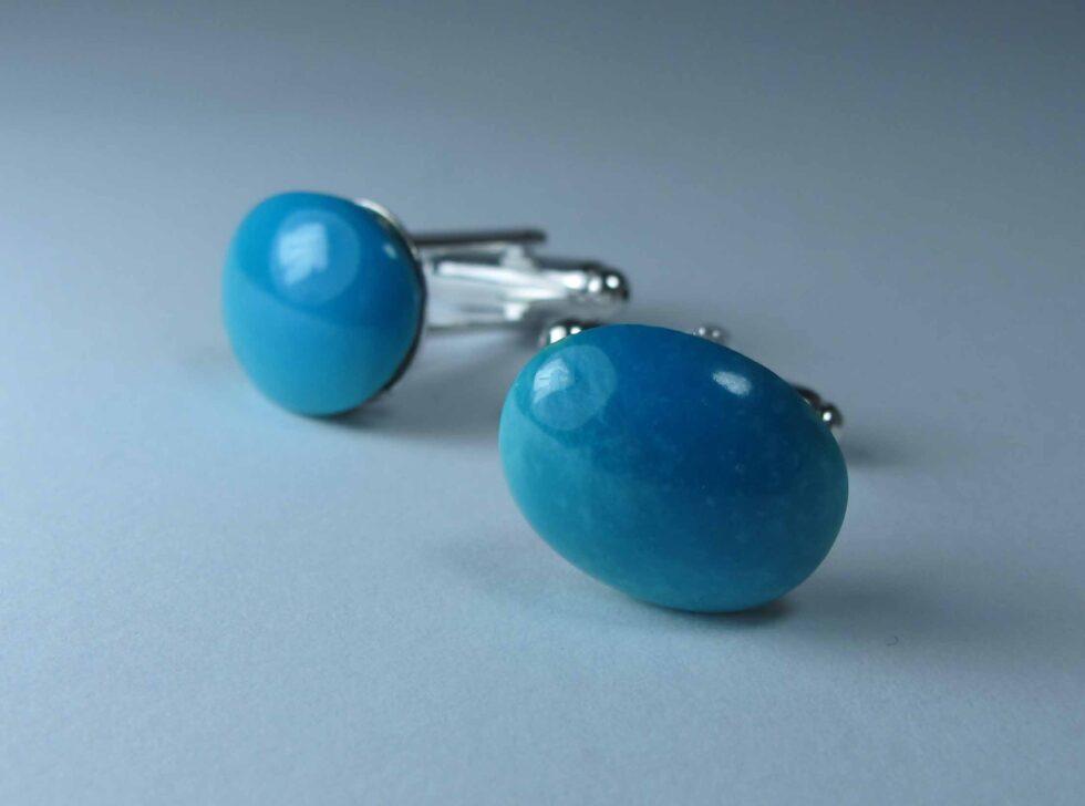 Cufflinks with Persian Turquoise