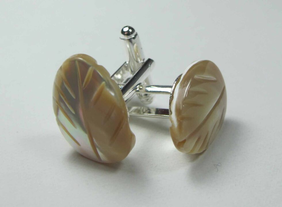 Cufflinks with mother of pearl
