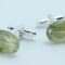 Cufflinks with prehnite