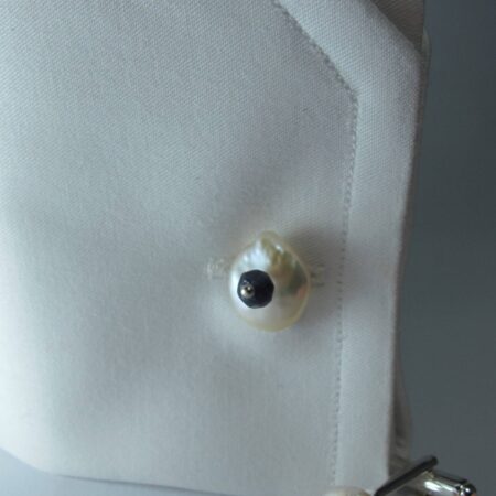 Cufflinks with pearls and iolite
