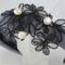 Headband with embroidery and pearls