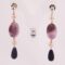Silver earrings with pearls, amethyst and lapis lazuli