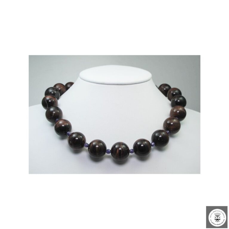 Collana con occhio di falco e ametista