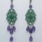 Earrings with filigree and amethyst