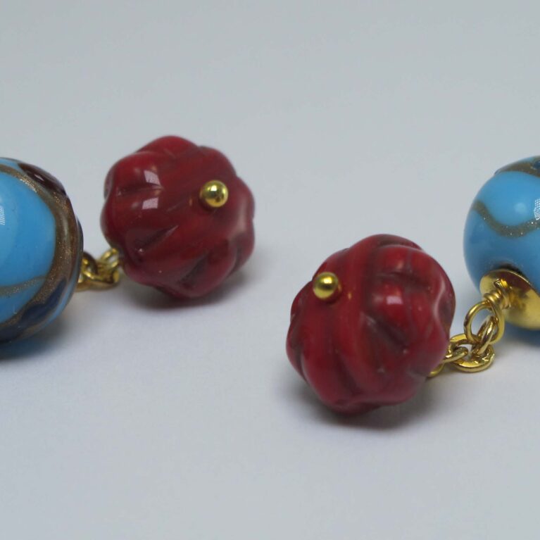 Cufflinks with venetian glass (murrine)