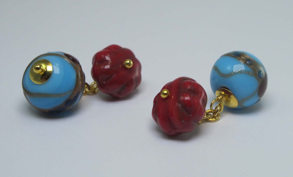 Cufflinks with venetian glass (murrine)