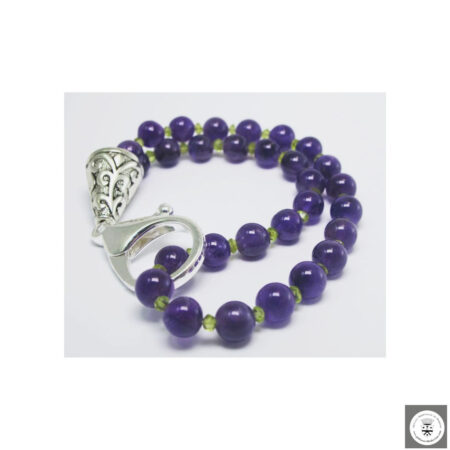 Bracciale con ametista e peridoto