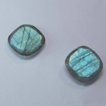 Stud earrings with labradorite