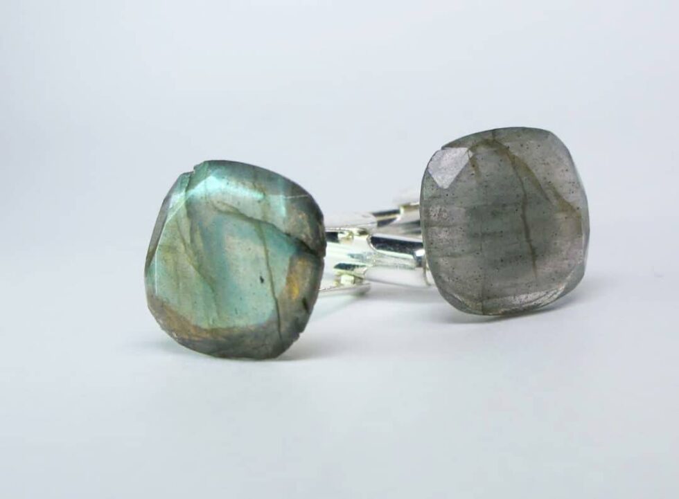 Cufflinks with Jaipur labradorite