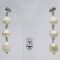 Silver earrings with three pearls