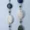 Earrings with lapis lazuli, howlite, green jasper and hematite
