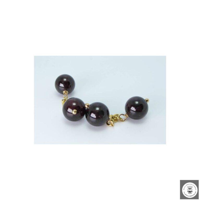 Gemelli in ottone con granato