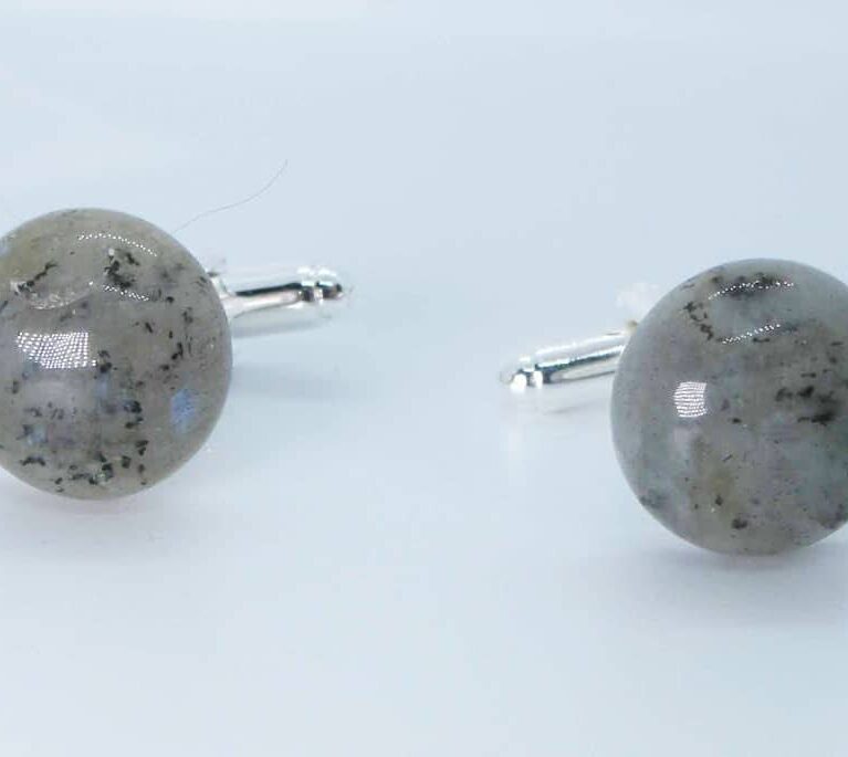 Cufflinks with cabochon Jaipur labradorite