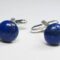 Cufflinks with cabochon lapis lazuli