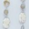 Earrings with mother of pearl, moonstone, jasper and grey quartz