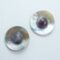 Earrings with Tahiti mother of pearl and amethyst cabochon