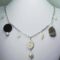 Chain necklace with jasper, howlite, onyx, mother of pearl and freshwater pearls