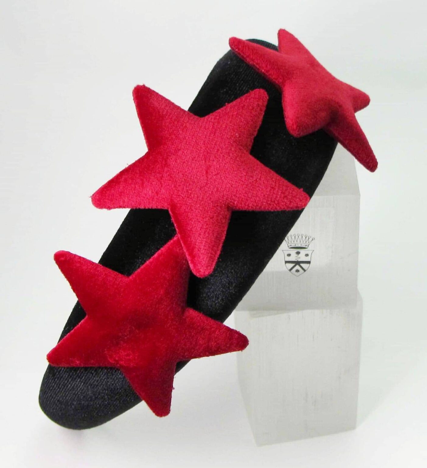 Black headband with velvet stars
