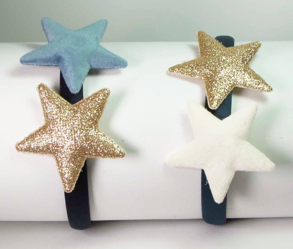 Shine and velvet stars headbands