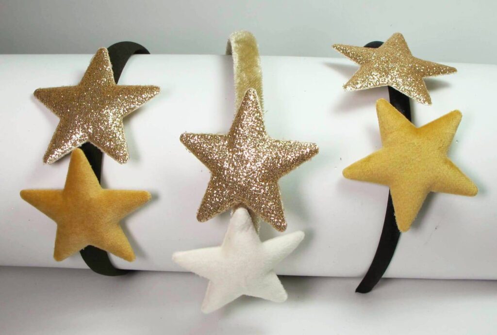 Shine and velvet stars headbands