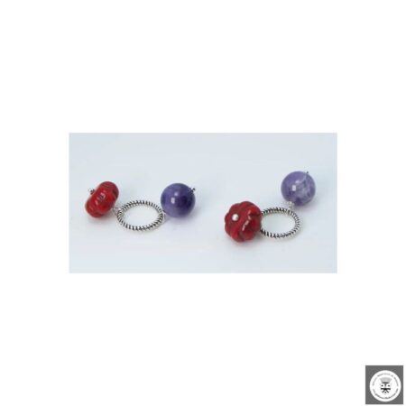 Gemelli con vetri veneziani e ametiste