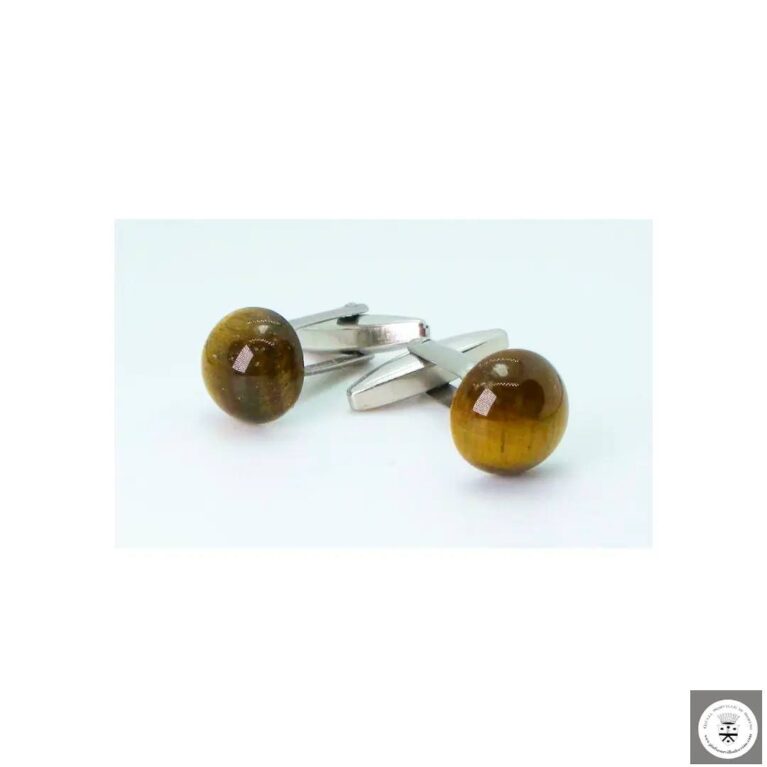 Gemelli con occhio di tigre cabochon