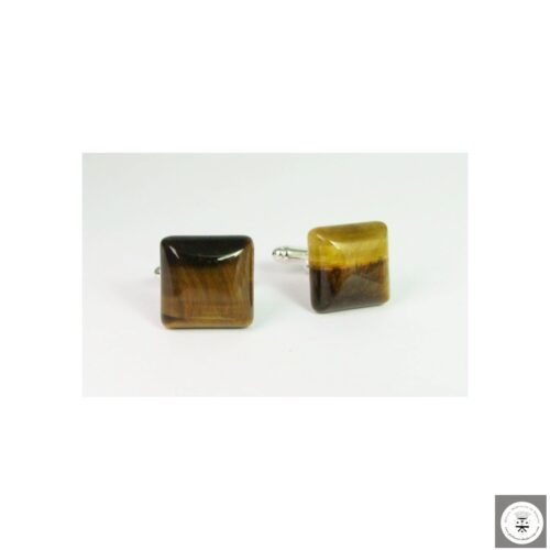 Cushion tiger eye cufflinks