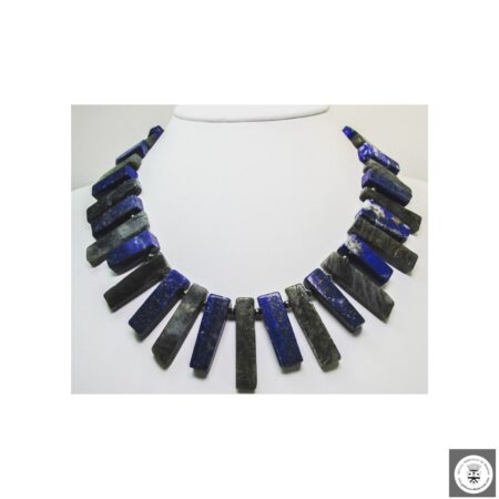 Collana con labradorite, lapislazzuli ed ematite