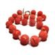 Necklace with sponge coral and moonstone