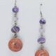 Silver earrings with amethyst and madrepora