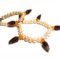Necklace with pearls, amethyst and citrine quartz