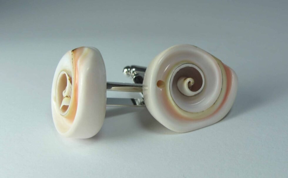 Cufflinks with shell