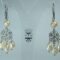 Chandelier earrings with pearls