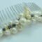 Hair clip with pearls and hematite