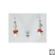 Orecchini in argento con perle e corallo