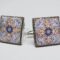 Cufflinks with enamelled lava lapilli (mosaic design)