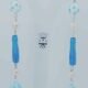 Earrings with pearls and blue bohemian glass
