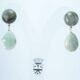 Earrings with labradorite and amazonite