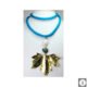 Collana in seta pura di Jaipur con perla keshi, rubyzoisite e foglia d'acero in ottone di Avventura di Latta