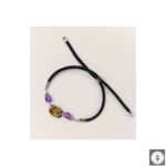 Bracciale con maglia marinara in pietra e ametista