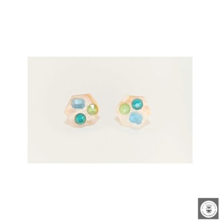 Orecchini Galassia con madreperla Tahiti e cristalli Swarovski