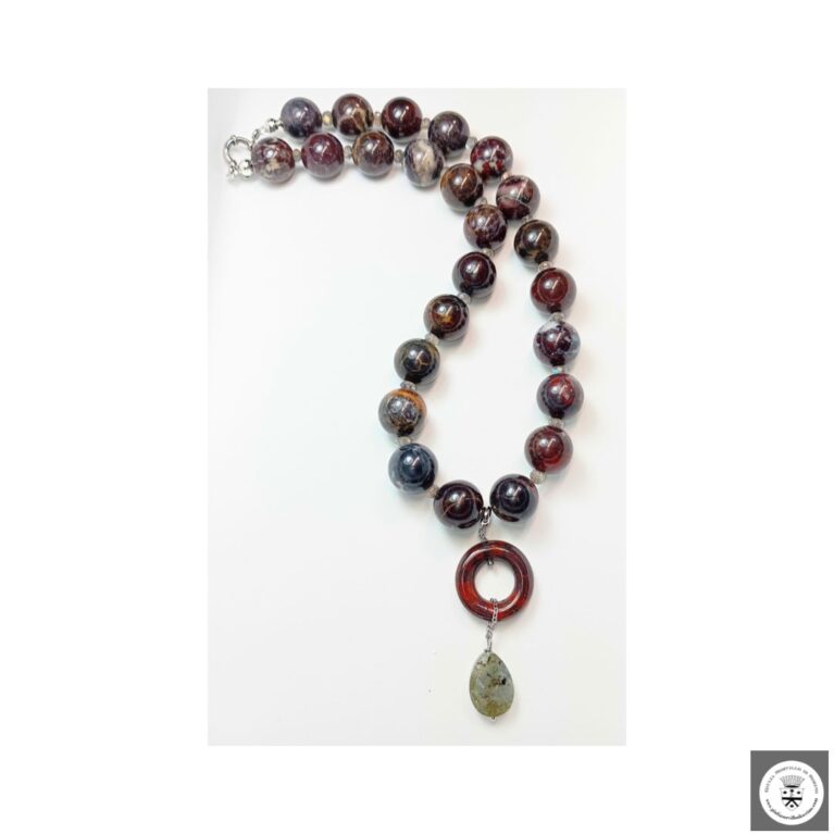 Collana con diaspro e labradorite