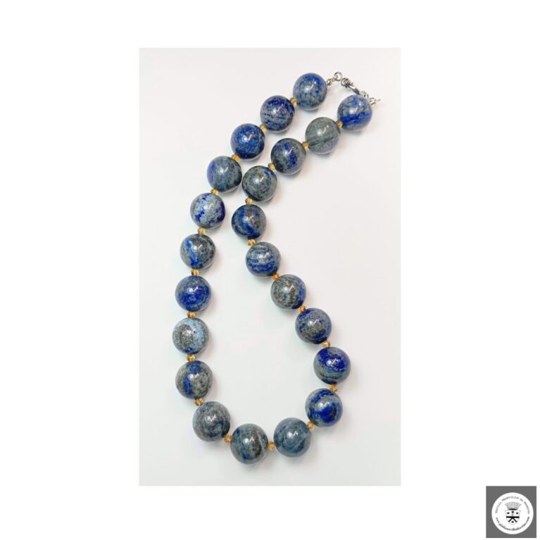 Collana con sodalite e quarzo citrino