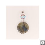 Ciondolo con labradorite e murrina veneziana