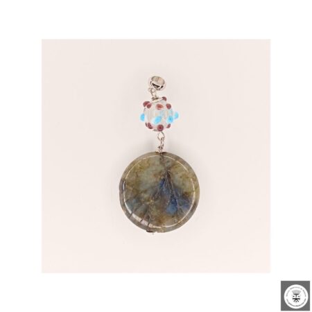 Ciondolo con labradorite e murrina veneziana