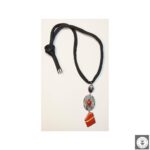Collana con diaspro rosso e grigio e ametiste
